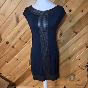 Express Y2K Mini Dress Womens Small Black Modal 2000s Classic Chic Cap‎ Sleeve